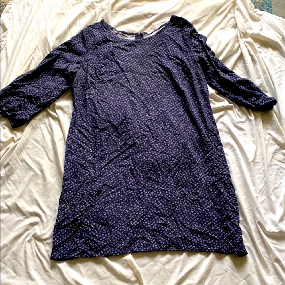 Navy blue print dress